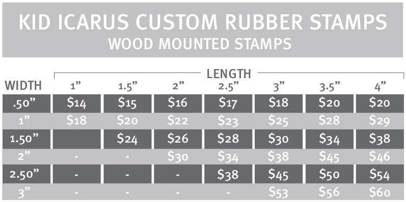 Custom Wood Mounted Rubber Stamps