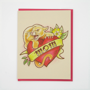 Kid Icarus - MOTHERS DAY - Mom Cougar Tattoo Card