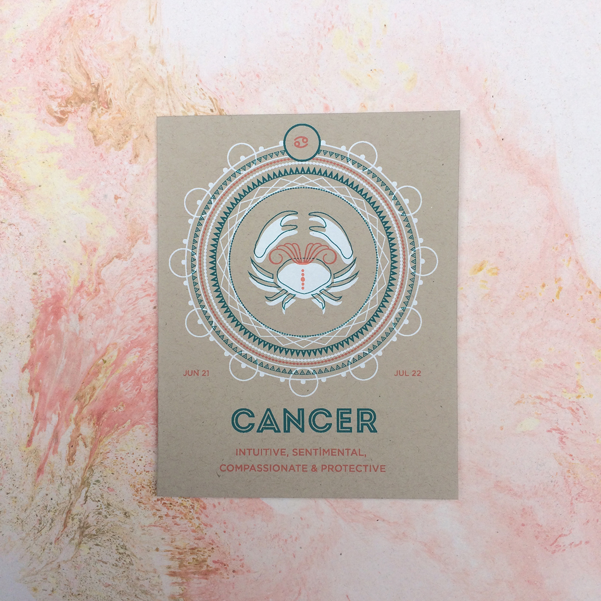 Greeting Card Zodiac Cancer