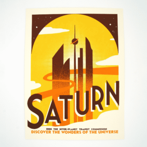 Secret Planet - PRINT - Saturn 12''x16''