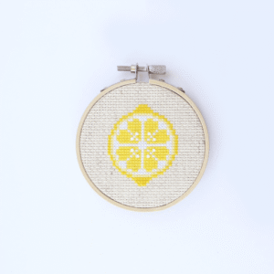 Diana Watters - CROSS STITCH - Lemon (3in)