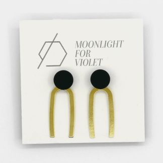 Moonlight for Violet - EARRINGS - Skinny Dangles, Black