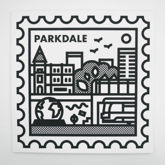 Dave Murray - POSTER - Parkdale Stamp 12"x12"