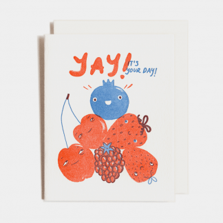Homework Letterpress Studio - BIRTHDAY - Yay! It's Your Day (Berries)