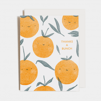 Homework Letterpress Studio - THANKS - Thanks a Bunch (Oranges)