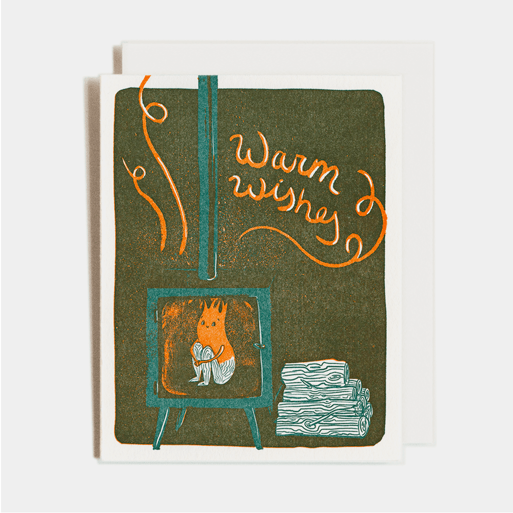Homework Letterpress Studio - HOLIDAY - Fireplace Wishes