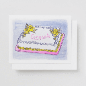 Yellow Owl Workshop - CONGRATS - Cake (Riso)