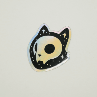Fabled Creative - STICKER - Space Cat Skull