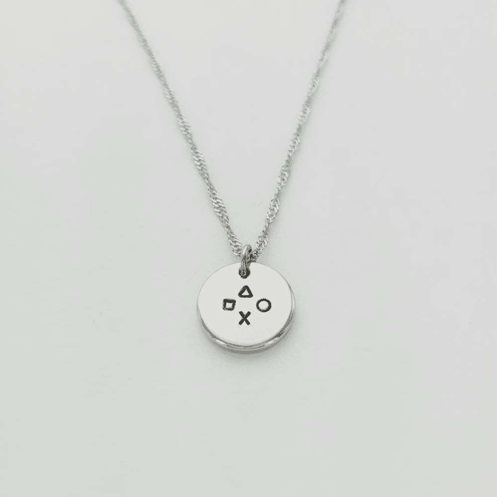 Fierce Deer – NECKLACE – Playstation (18″ silver chain, sterling silver pendant)