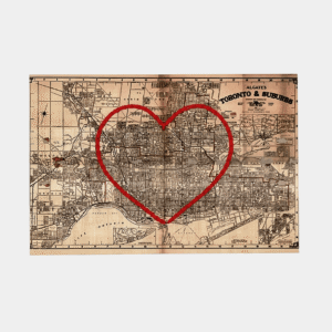 Sadie and June - MAP PRINT - Toronto and Suburbs 4 x 6 inches