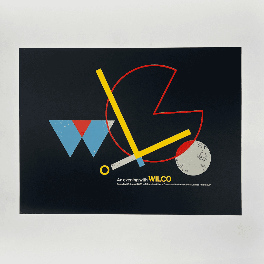 Wilco – POSTER – Edmonton August 30 2025 18″x24″