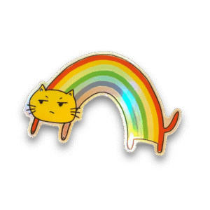 Evil Llama - STICKER - Resentful Rainbow Cat