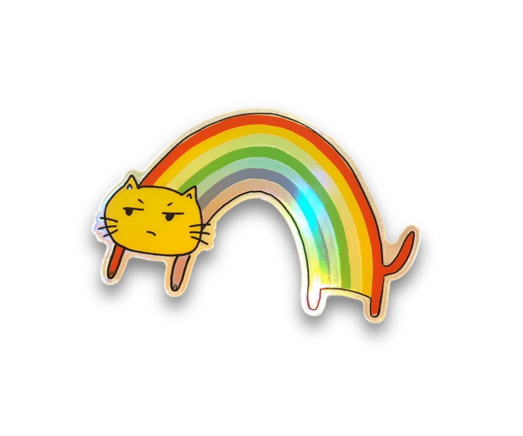 Evil Llama – STICKER – Resentful Rainbow Cat