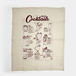 Havyn - TEA TOWEL - Cocktails (Burgundy)
